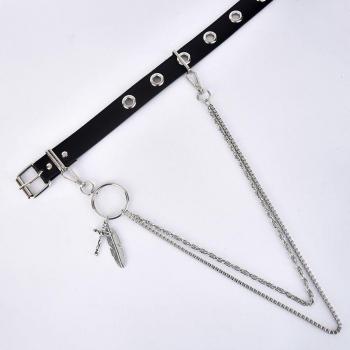 Metal Pin Buckle Chain Waist Belt for Women