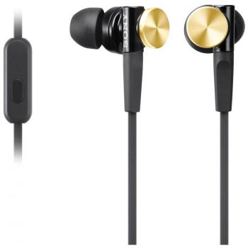 Sony MDR‑XB70AP Gold Edition Premium In‑Ear Extra Bass Headphones + Remote