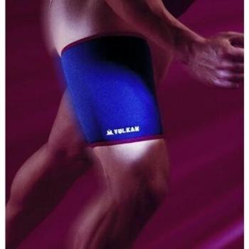 Vulkan Muskel-Schutzbandage für Oberschenkel – Blau/Rot