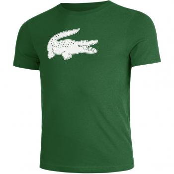 Camiseta de Manga Corta Lacoste Ultra Seca Verde con Logotipo XXL