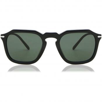 Square Geometric Sunglasses by Persol in Black Glossy (unisex, Size 52 MM)