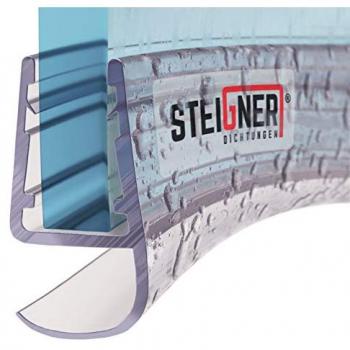 Joint étancheur de douche en verre 40 cm – STEIGNER – PVC courbé 5‑8 mm