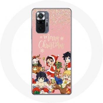 Coque pour Xiaomi Redmi Note 10 Pro Demon Slayer Merry Christmas Anime Manga
