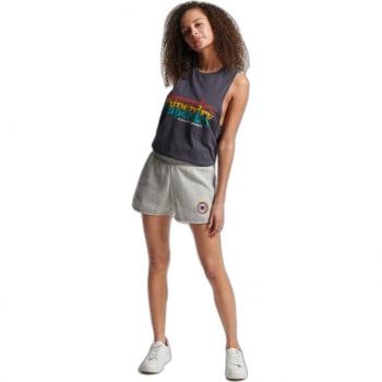 Shorts Superdry para Mujer Gris Claro Vintage Cali