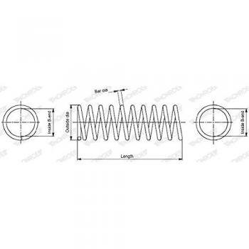 Monroe Oespectrum Feder hinten für Ford SP3967
