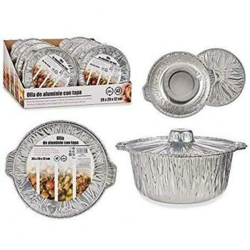 Set de Ollas Medianas de Aluminio con Tapa