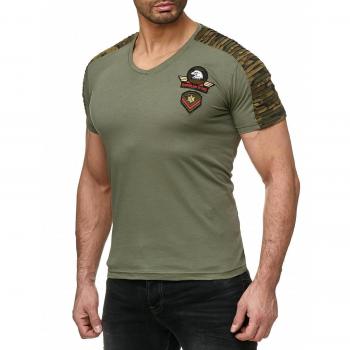 Red Bridge Herren T-Shirt Krieger Delta CPT Khaki S