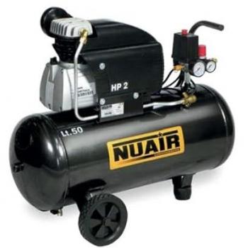 Compresseur à air Monophasé 2CV 1,5kW 50L Lubrifié Entraînement Direct FC2/50 N Nuair