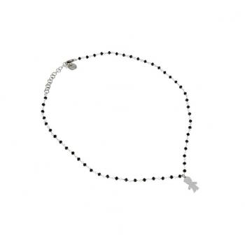 Collar NOMINATION Mon Amour de plata 925 con cristales negros y figura infantil