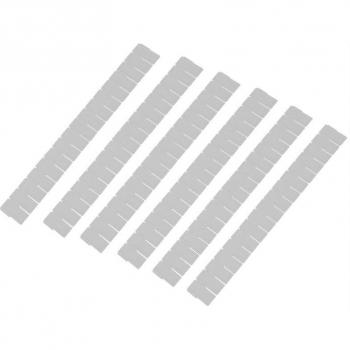 6pcs White Plastic Storage Drawer Dividers