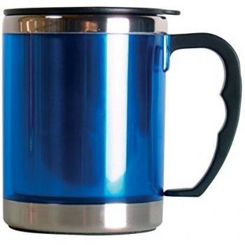 BasicNature MUG Edelstahl‑Thermobehälter, Blau, 0,42 l