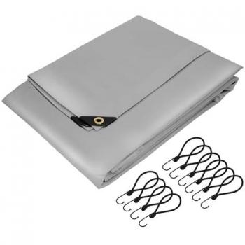 Bâche de Protection Elite ECD Germany – 6×3 m, 18 m², 650 g/m², Gris