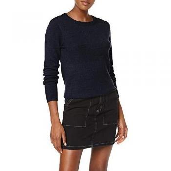 Vila Rundhalspullover VIRIL-O-PULLI Feinstrick mit feinen Strickdetails