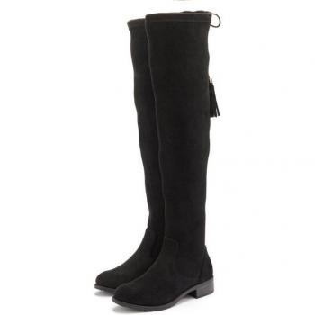 LASCANA Stiefel für Damen, Overkneestiefel, Schwarz, Gr. 42