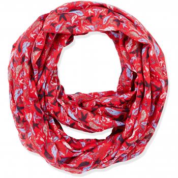 TOM TAILOR Damen Halstuch Printed Tube Rot (One Size)