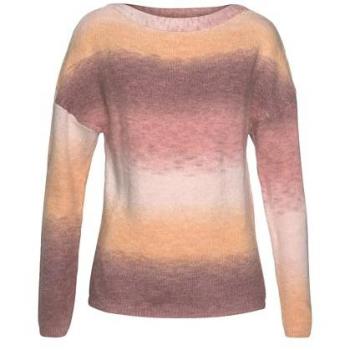 Vivance Strickpullover, aus Farbverlaufgarn, U-Boot Ausschnitt, kuscheliger Strickpullover