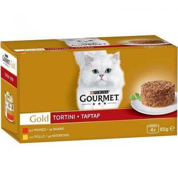 Gold Tortini per Gatti con Manzo e Pollo