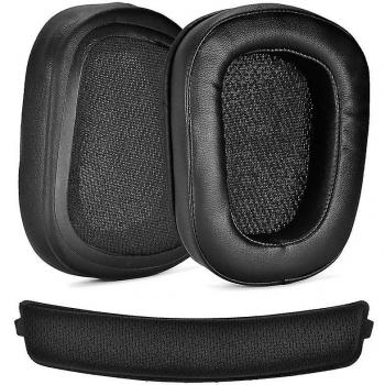 Ecran d’oreilles Premium – Mousse & Cuir pour Casque Gaming Logitech G933 / G935 / G633
