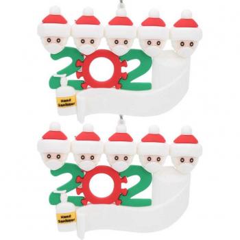 2pcs Holiday Santa Claus Tree Pendants