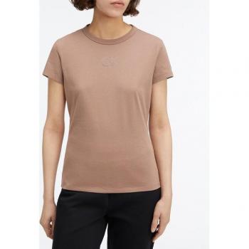 Calvin Klein Herren T-Shirt Satin Braun