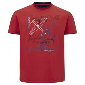 Charles Colby Shirt „Earl Dillons“ – Kurzarm, rundhalsig, rot