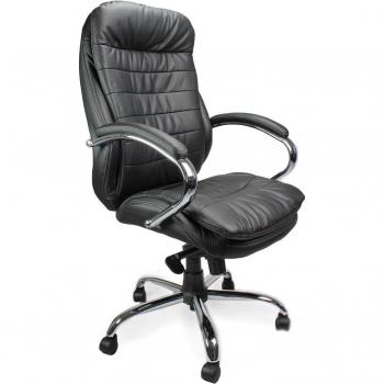 Nautilus Designs Santiago High Back Italian Leather Faced Synchronous Executive Chair