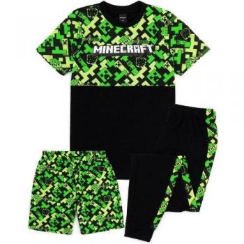 Tenue de Nuit Minecraft Garçon 9-10 Ans Noir/Vert