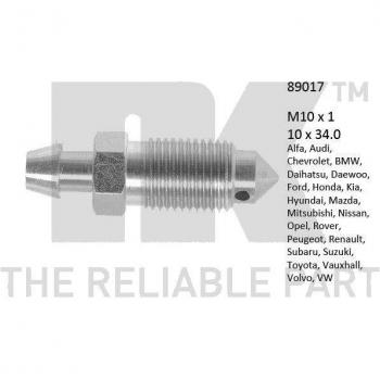 NK Air Bleed Screw Valve 89017