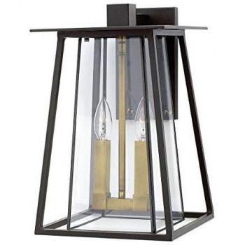 Walker 2 Light Large Outdoor Wall Lantern in Buckeye Bronze