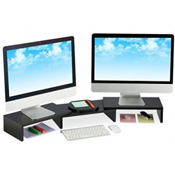 Support pour moniteur double, ergonomique et ajustable