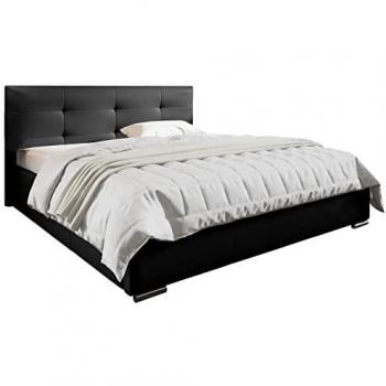 Lit Baltimore Double 160x200 – Soft 011 – Faux cuir – Sommier à lattes – 178x222x100cm