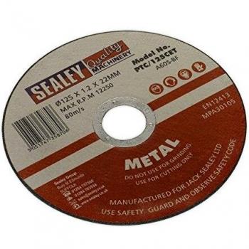Sealey Metal Cutting Disc 125mm 1mm Pack of 1