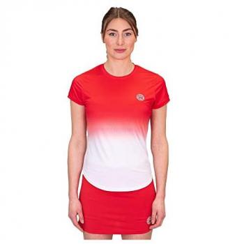 BIDI BADU Damen Crew Gradiant T-Shirt Rot Größe S