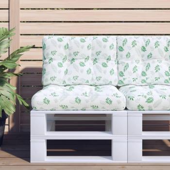Coussins de Chaise Extérieur Lot de 2, Motif de Feuilles