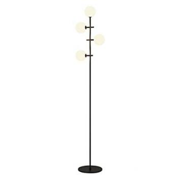 Lampe à 4 lampes Mantra Cellar Fer Noir et Verre Blanc