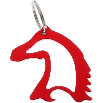 Aluminum Alloy Horse Head Keychain Bottle Opener