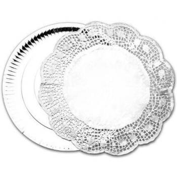 Ensemble de Cuisson Ibili : 3 Plats 32 cm + 3 Napperons 34 cm Argent