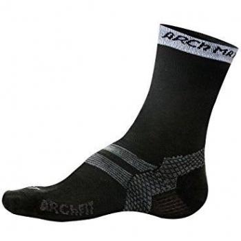 Calcetines unisex Arch Max Bike Archfit Short, color negro flúor, talla XL