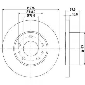 HELLA Bremsscheibe 8DD 355 107 421