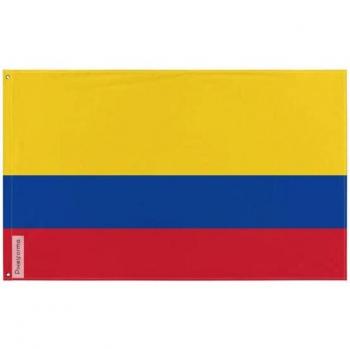 Large Colombian Flag, 96x144cm, Poly Fabric, Dual Side, 2 Metal Loops