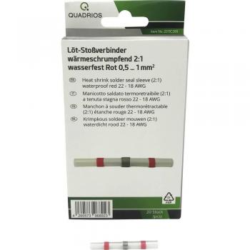 Quadrios 0.5 mm² 1 mm² Prolongateur Rouge Isolé 20 pièces