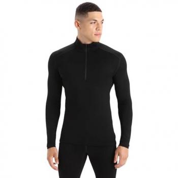 ICEBREAKER M 260 Tech Langarm-Half-Zip Shirt schwarz