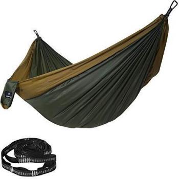 SONGMICS Campinghängematte, Ripstop-Nylon, 2 Personen, armeegrün