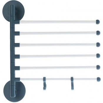 Wall Mounted 5-Bar Towel Hanger and Paper Organizer