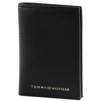 Portefeuille en Cuir Vertical Tommy Hilfiger Noir avec Logot