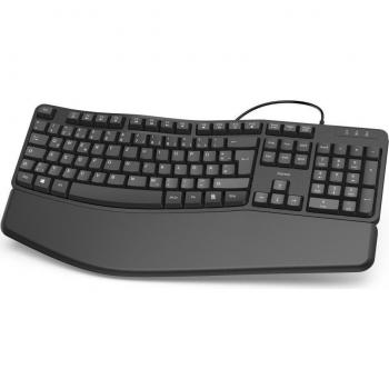 Teclado HAMA 182630 con Diseño Ergonómico USB