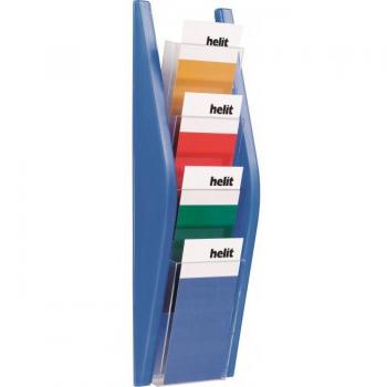 Wandfolderhouder 4x1/3 A4 H540xB169xD80mm blauw