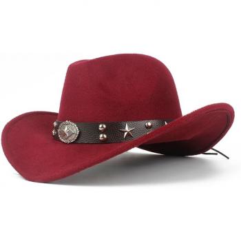 Outblack Kids' Cowboy Hat with Leather Belt