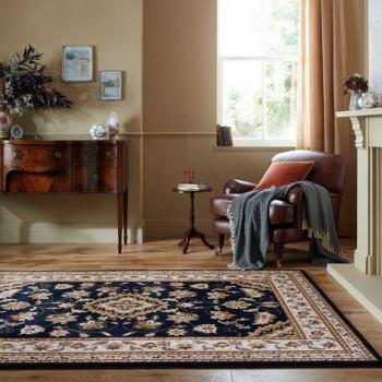 Teppich FLAIR RUGS Sherborne, rechteckig, 12 mm Höhe, Vintage Stil, blau
