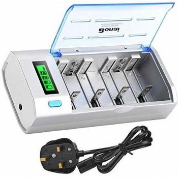 BONAI LCD Display Battery Charger for Ni-MH Ni-CD Rechargeable Batteries